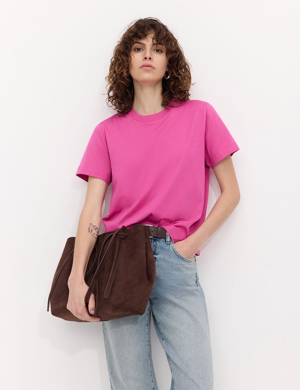 טי שירט כותנה BOXY