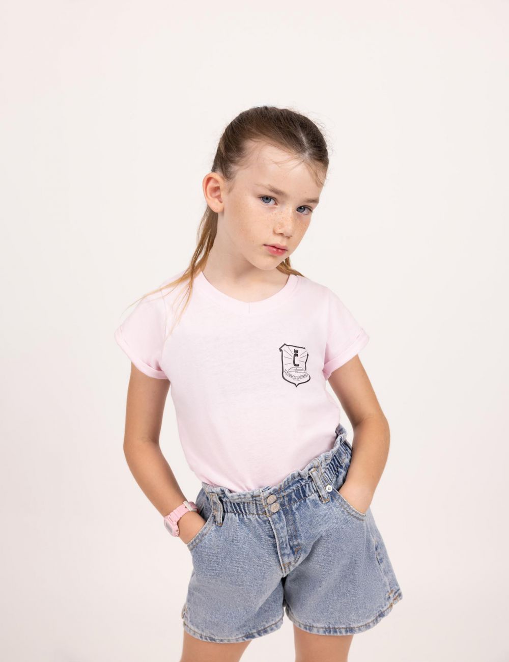 חולצה V שרוול קצר