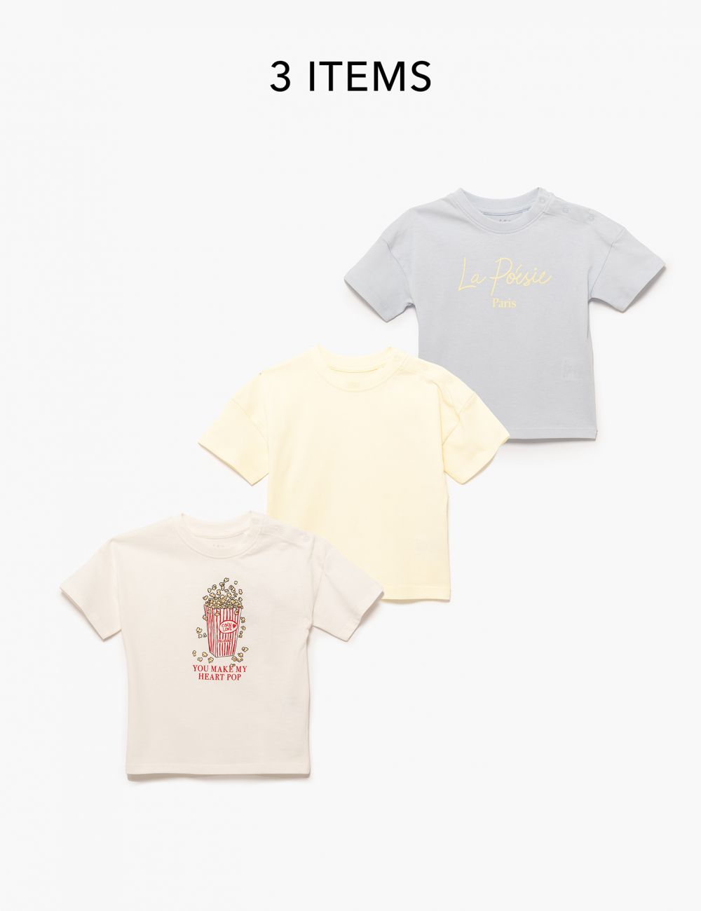 מארז חולצות קצרות עם פרינט 6M-4Y