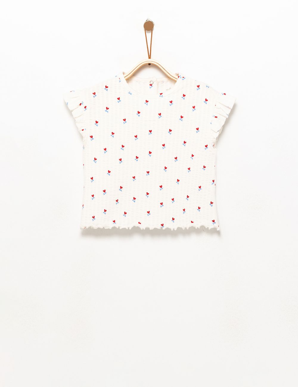 טי-שירט טקסטורה עם הדפס