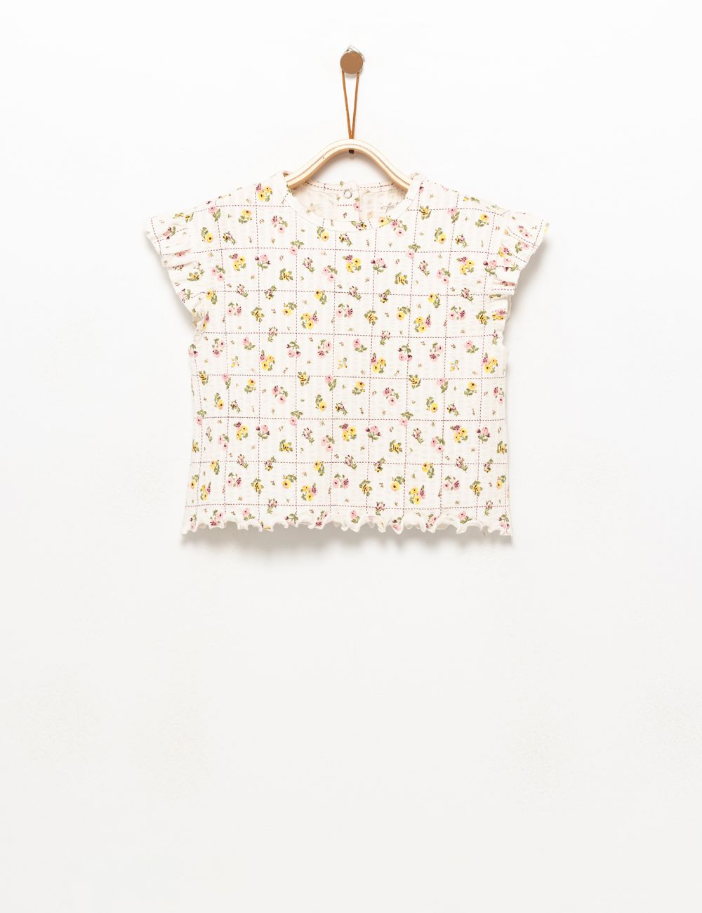 טי-שירט טקסטורה עם הדפס