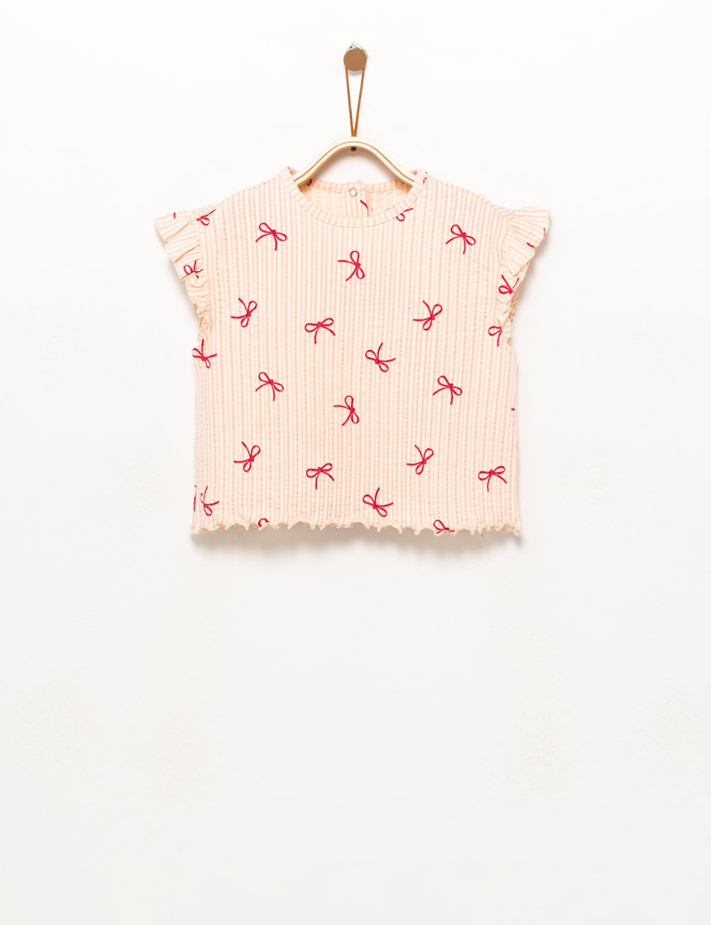 טי-שירט טקסטורה עם הדפס