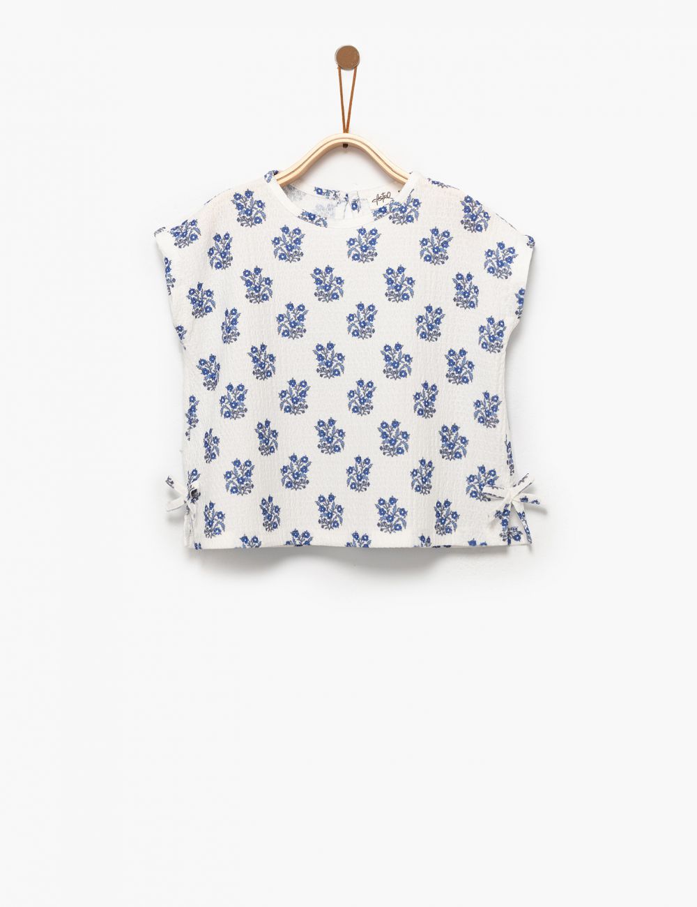 חולצת טקסטורה מודפסת