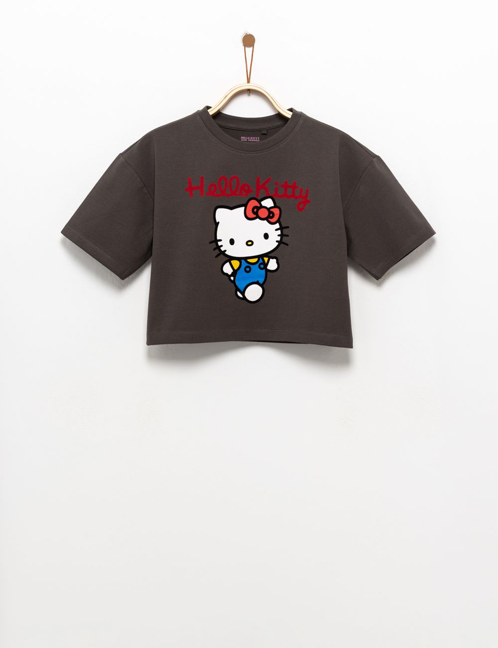 חולצת קרופ מודפסת Hello kitty