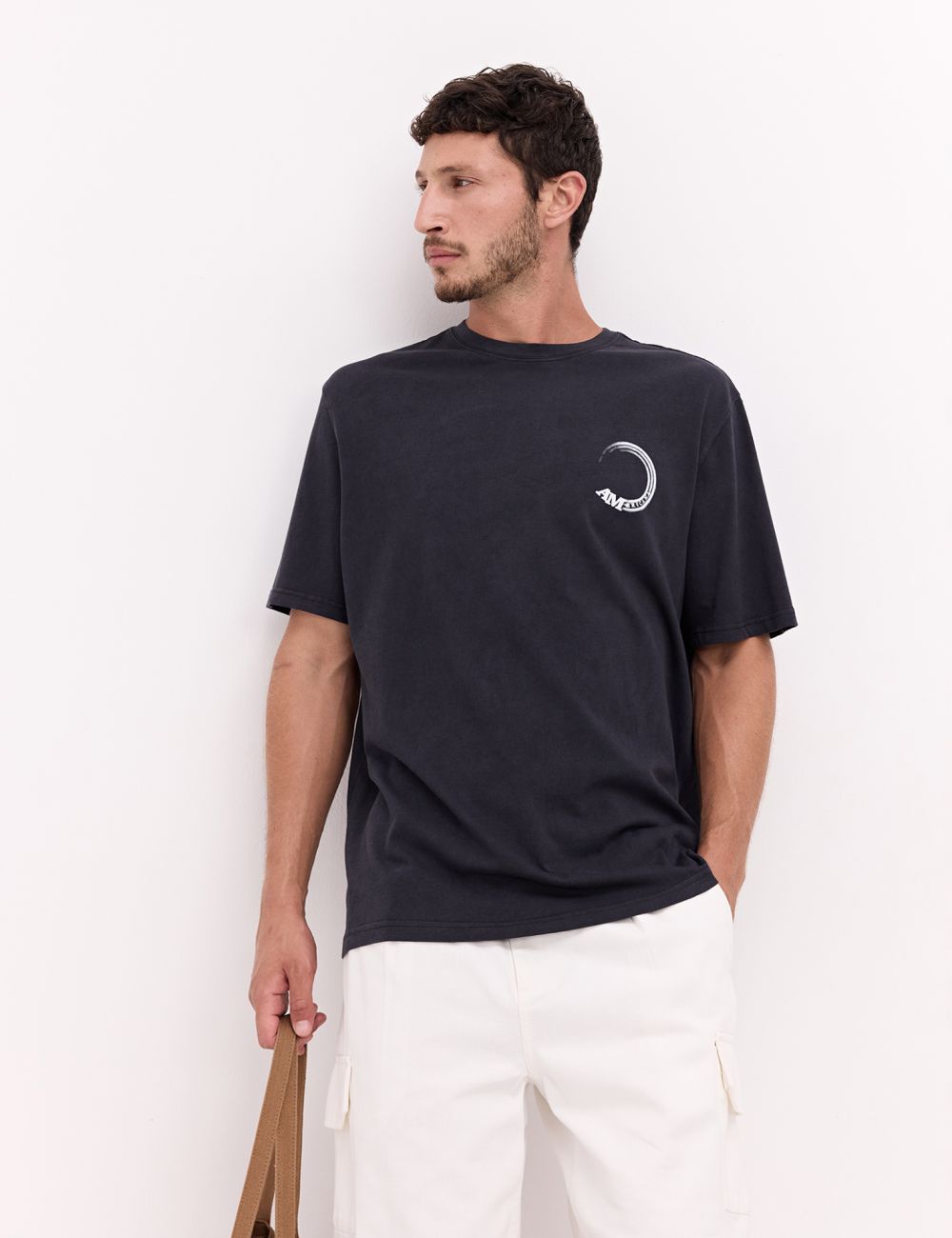 טי-שירט Relaxed Fit מודפסת