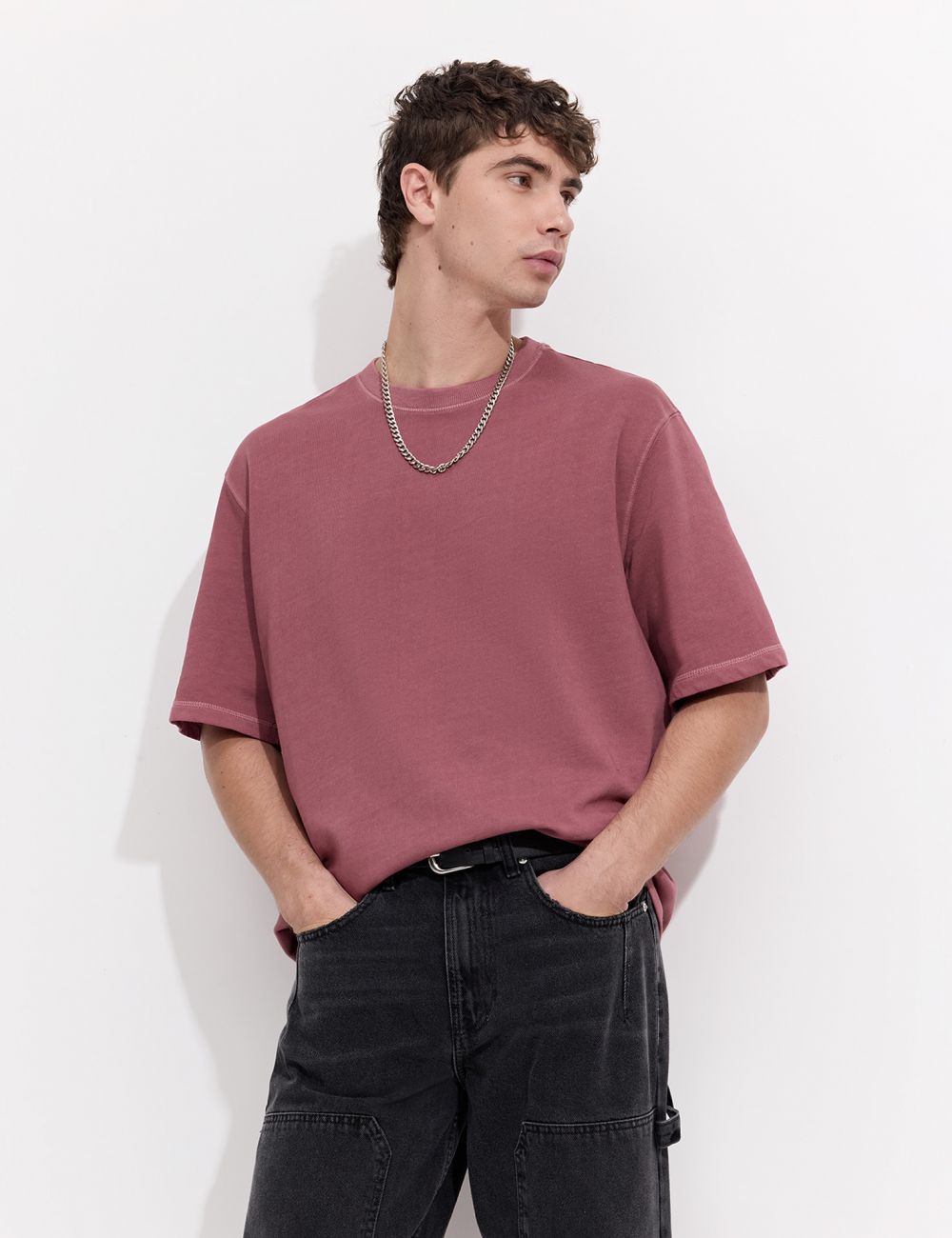 טי שירט עבה שטופה