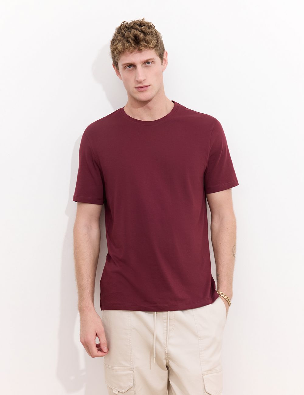 טי שירט פימה צווארון עגול