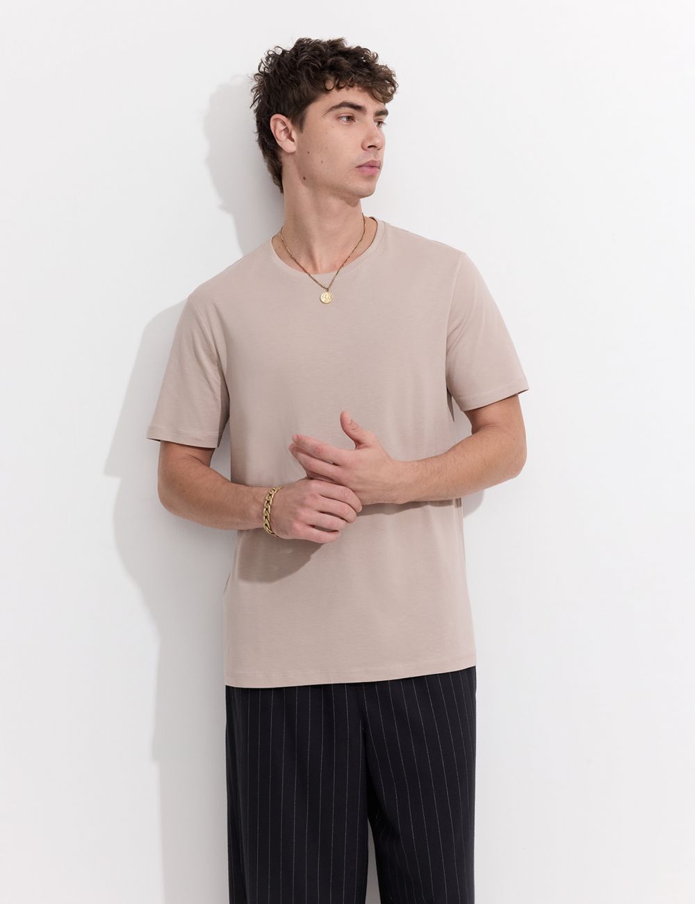 טי שירט פימה צווארון עגול