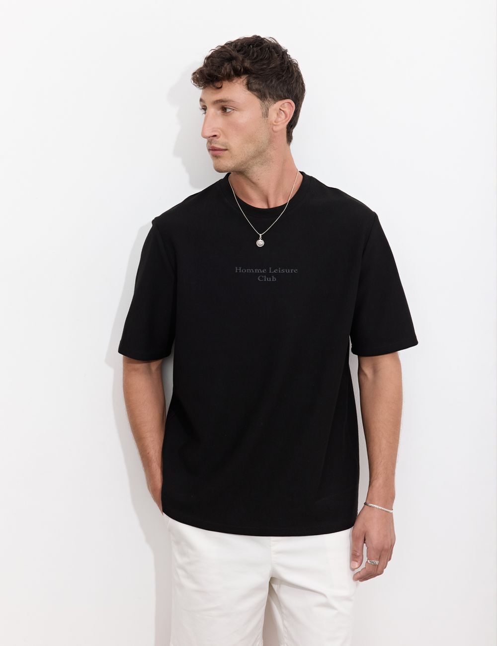 טי שירט טקסטורה עם דפוס קידמי