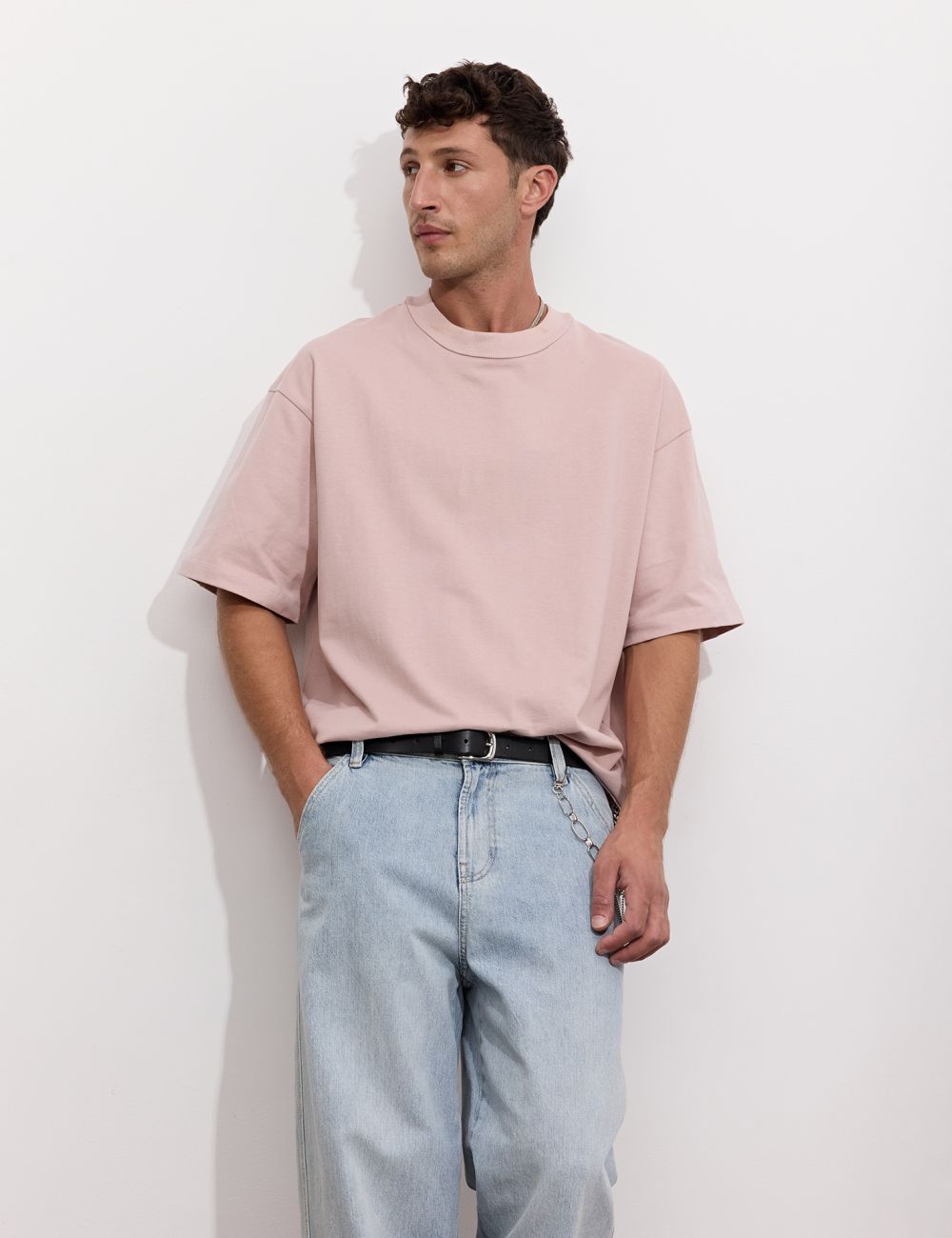 חולצה אוברסייז חלקה