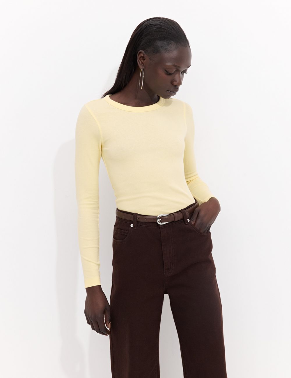 טי שירט ריב בייסיק שרוול ארוך