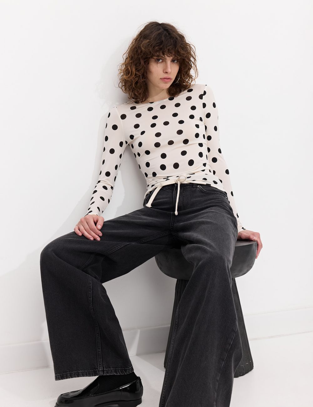 טי שירט שרוול ארוך צמודה