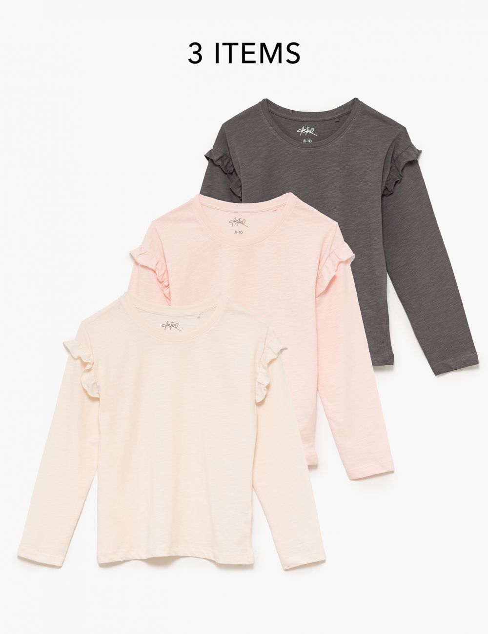 מארז שלישיית חולצות ארוכות 4Y-12Y
