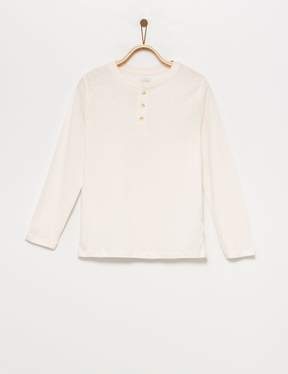 טי-שרט כפתורים ארוכה