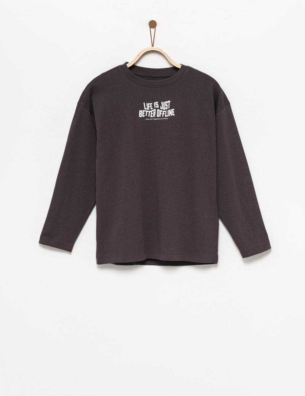 טי-שירט ארוכה עם כיתוב