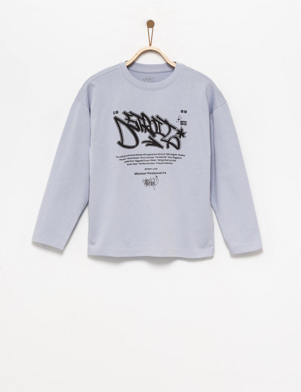 טי-שירט ארוכה עם כיתוב