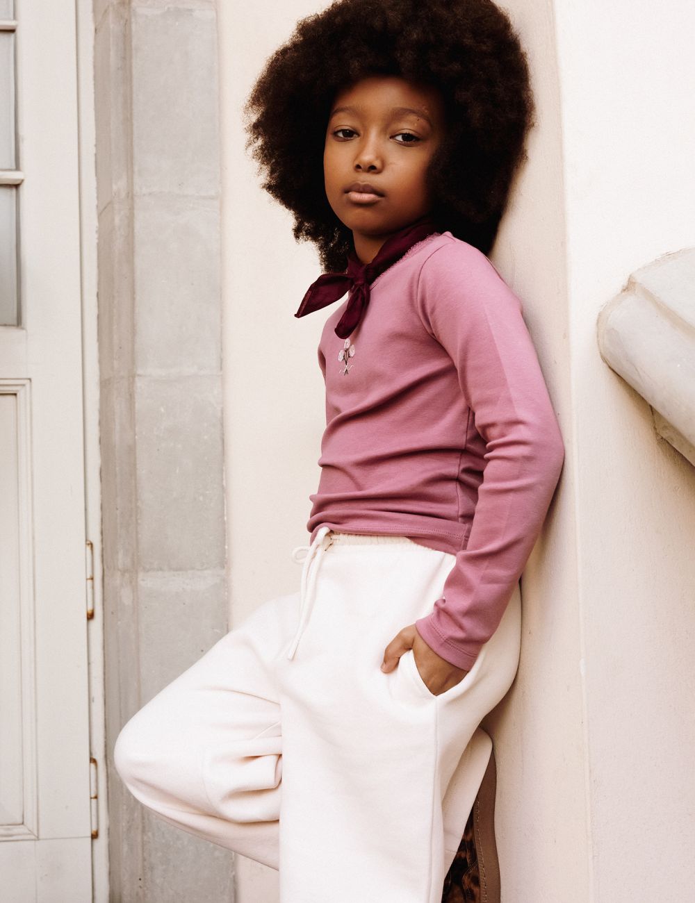 טי-שירט פרחונית ארוכה