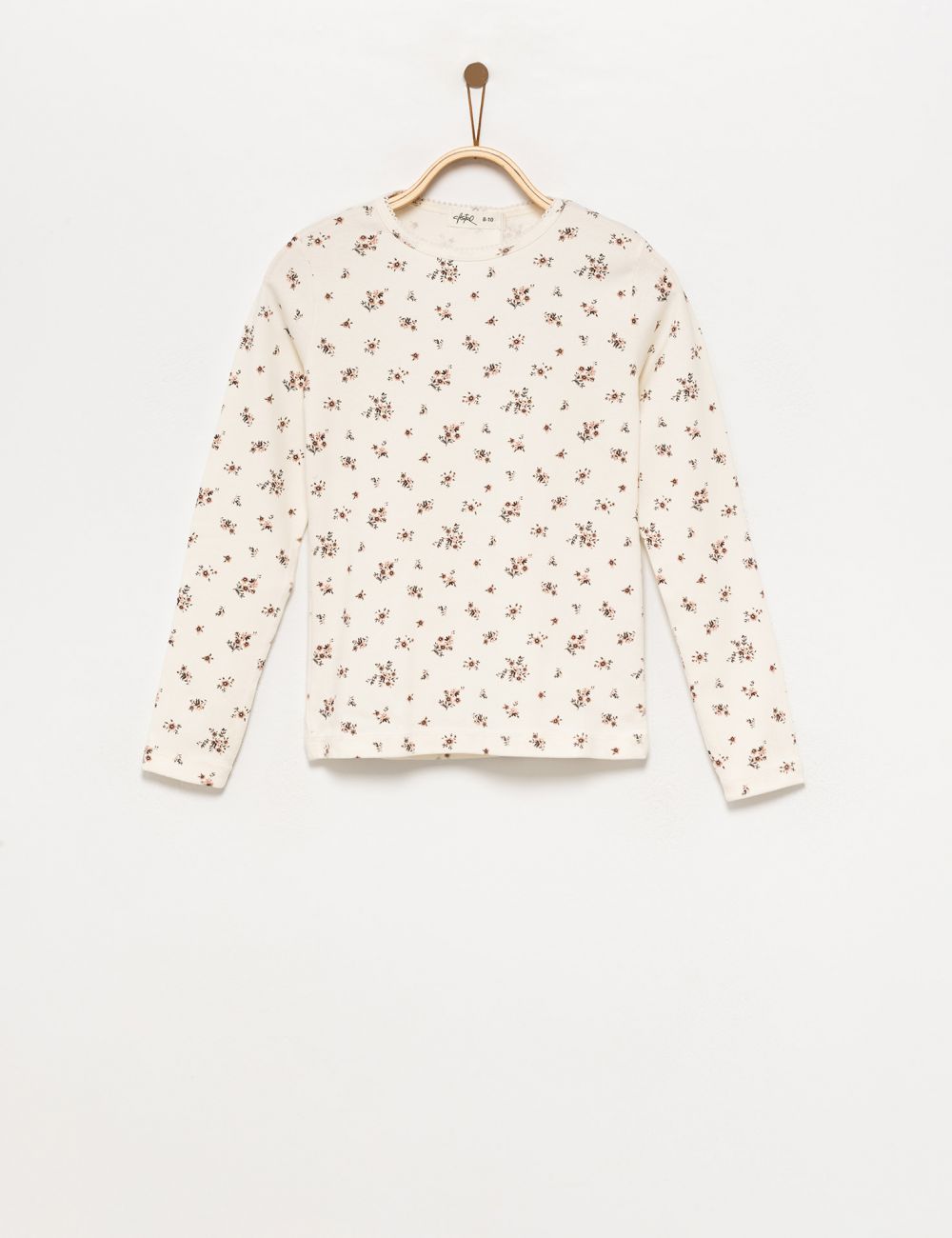 טי-שירט פרחונית ארוכה