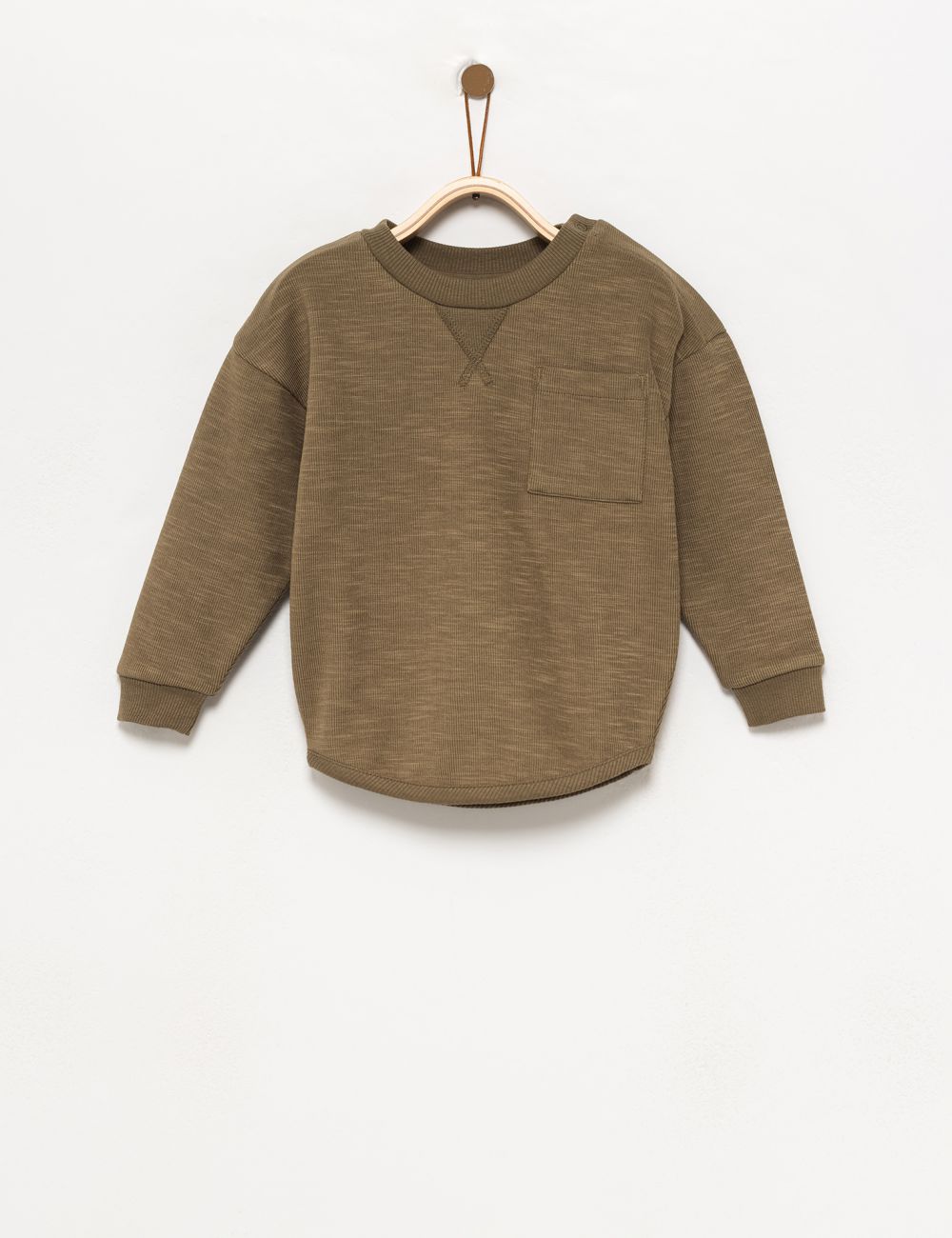 חולצת טקסטורה ארוכה