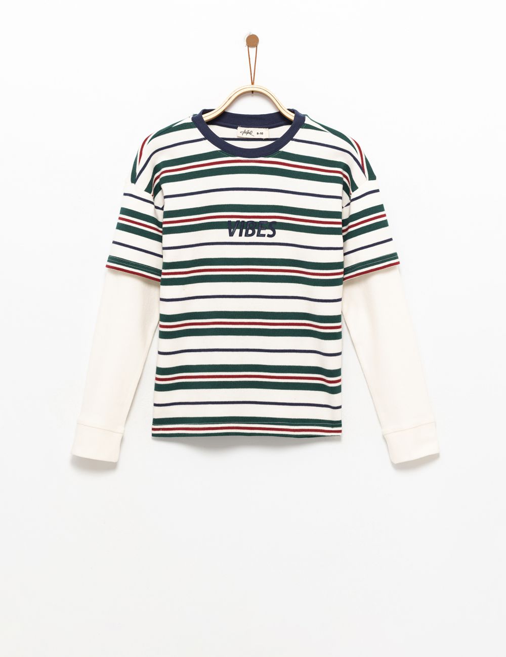 טי-שירט פסים ארוכה