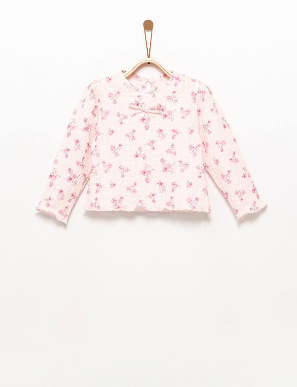 חולצת טקסטורה מודפסת