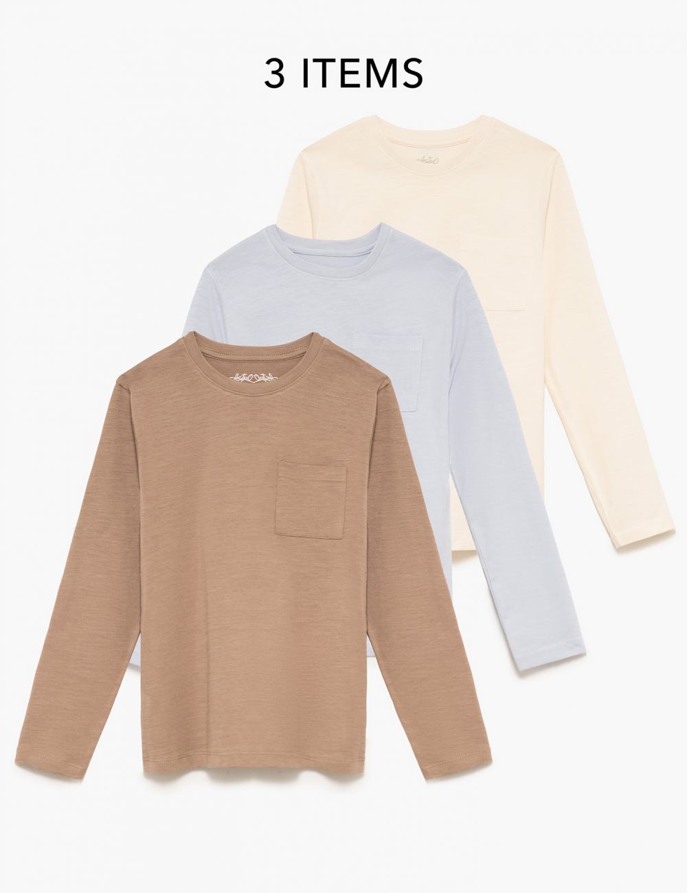 מארז חולצות עם כיס 4Y-12Y