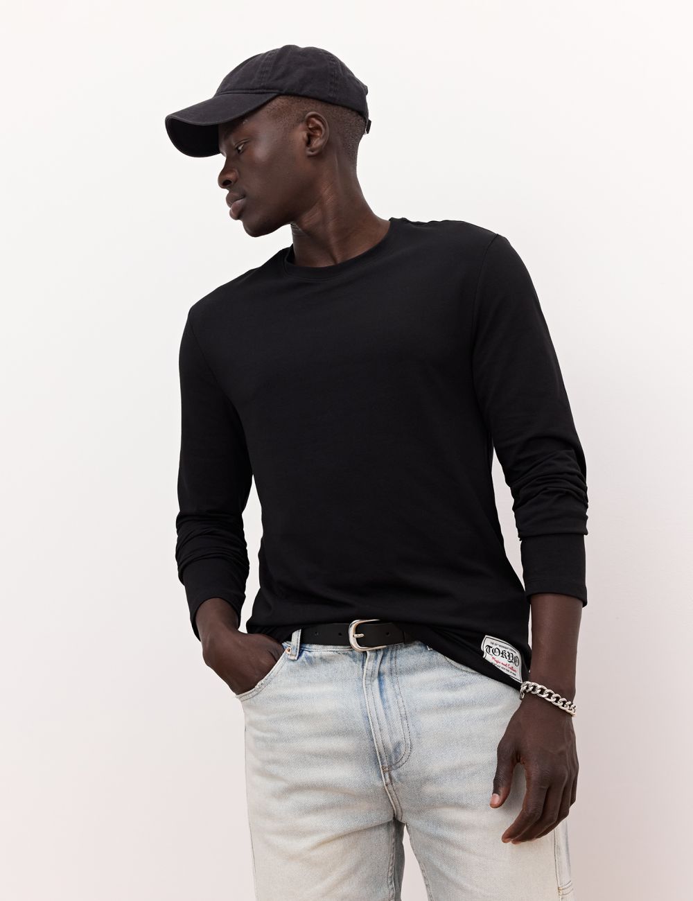 טי שרוול ארוך עם הדפס