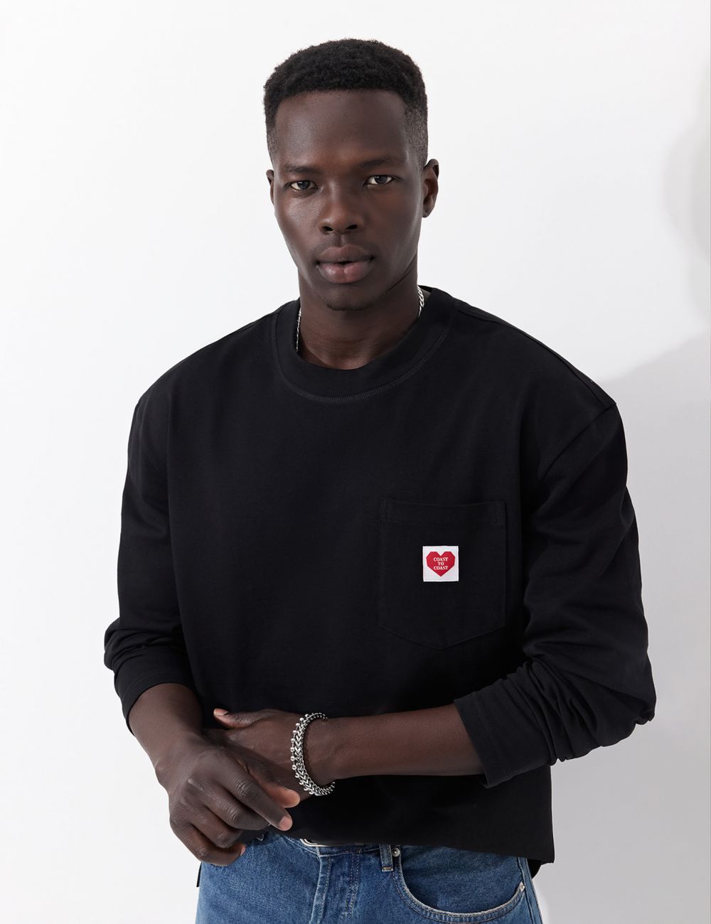 חולצת טישרט ארוכה עם כיס