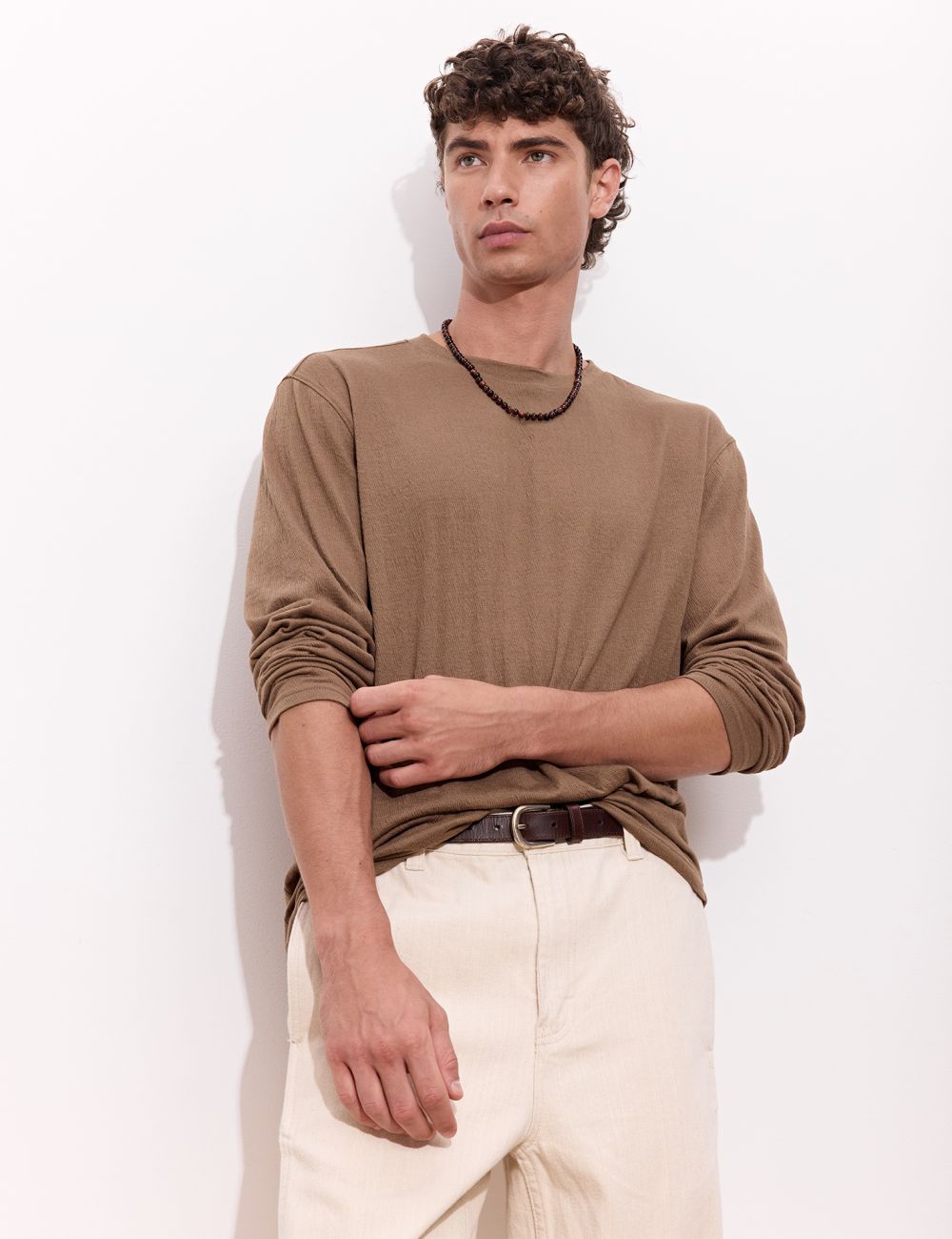 טי-שירט טקסטורה ארוכה