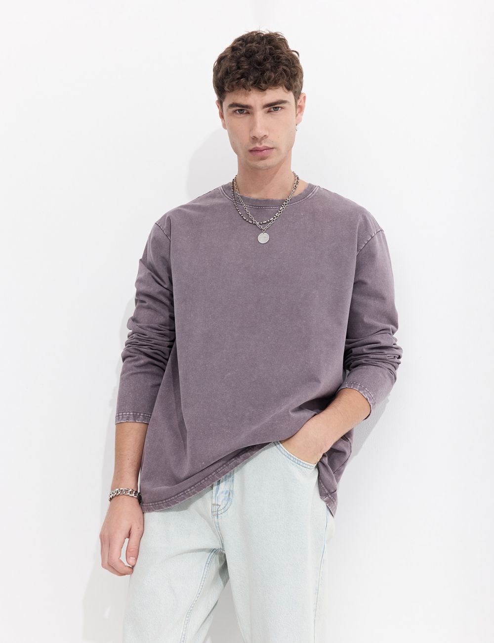 טי שטופה ארוכה