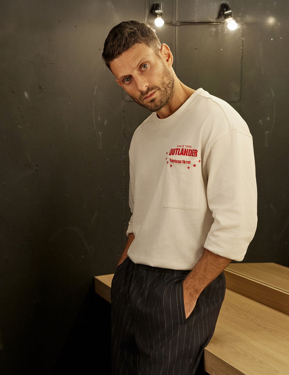 טי-שירט ארוכה עם כיס