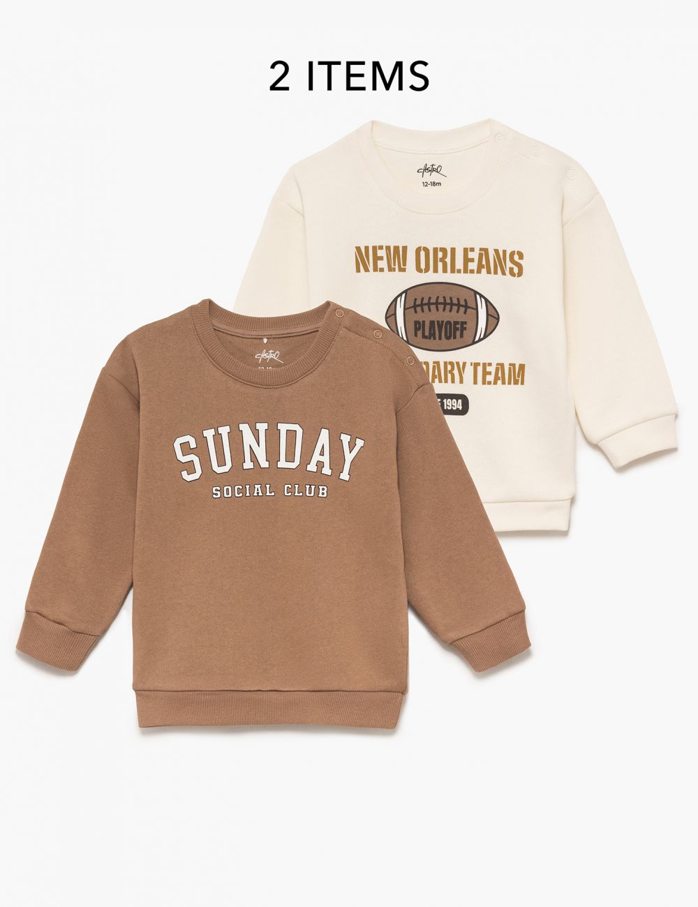 מארז זוג סווטשירטים 6M-4Y