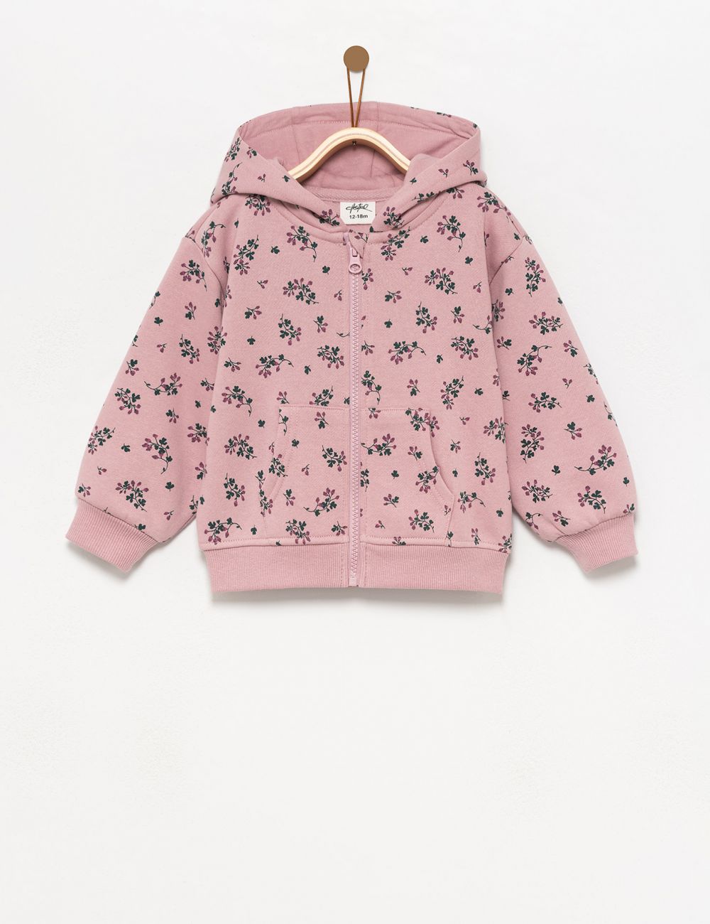 סווטשירט מודפס עם רוכסן