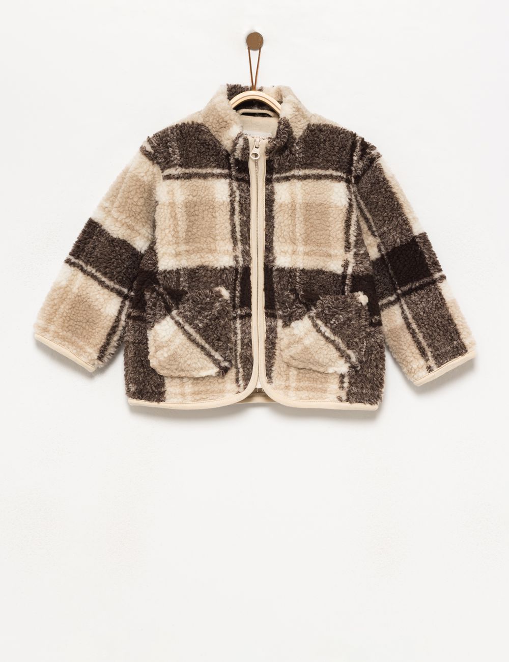 ג’קט פרווה משובץ