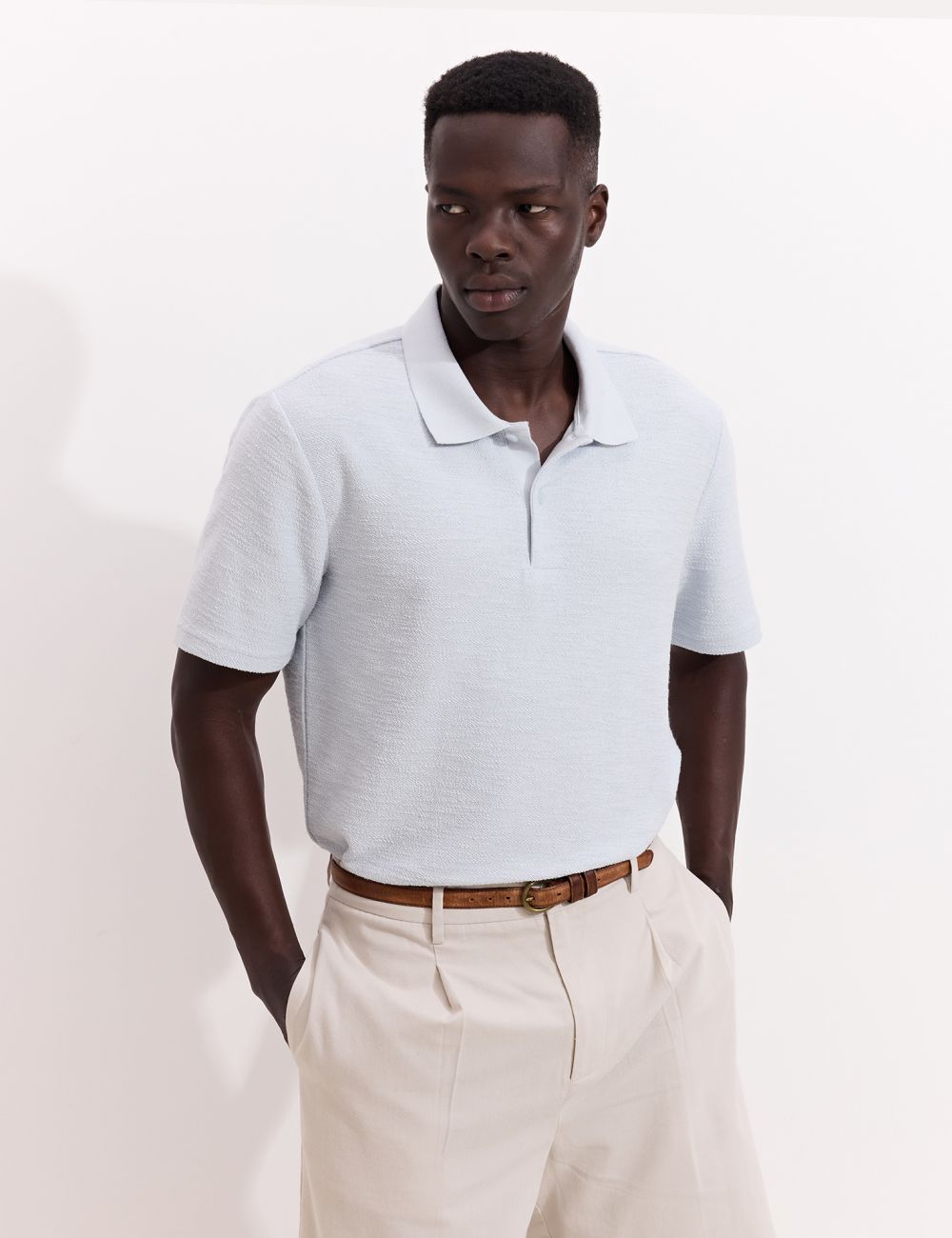 פולו מבד עם טקסטורה