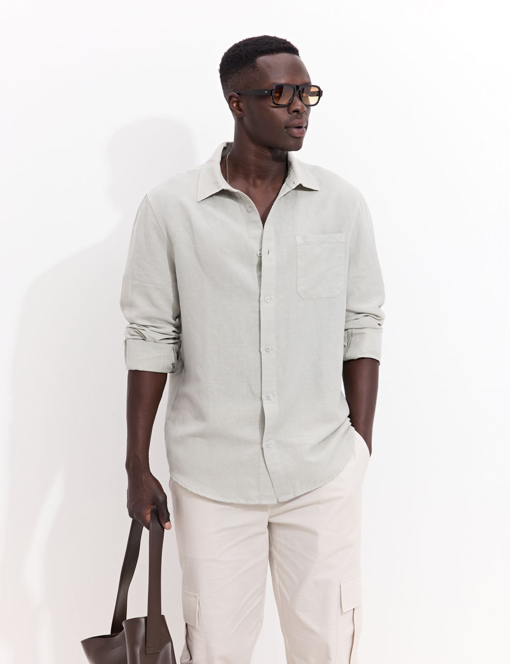 מכופתרת שטופה ארוכה