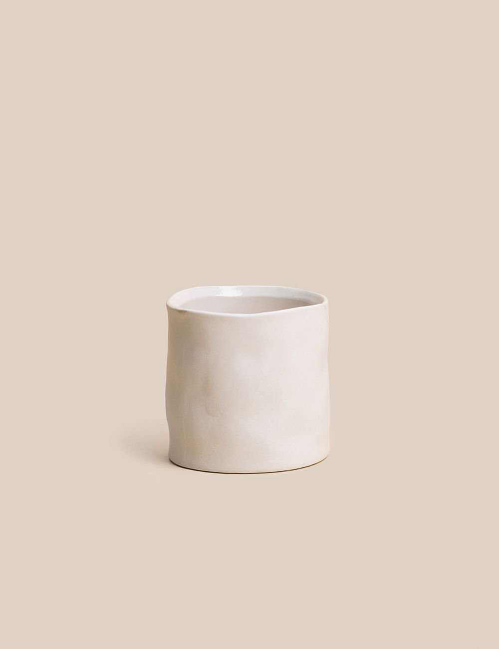 כלי לעציץ לבן 13X125CM