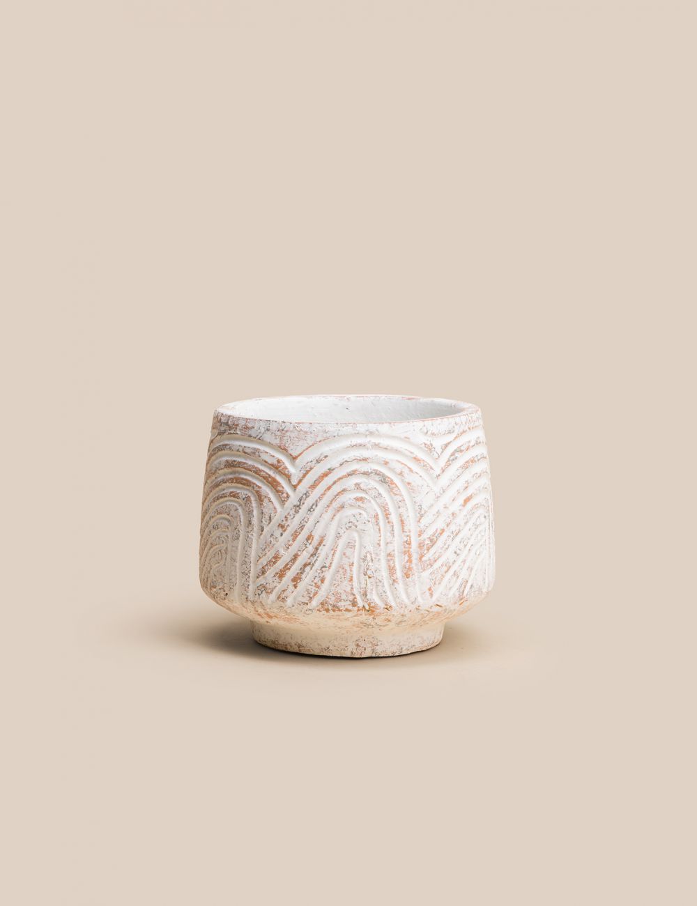 כלי לעציץ חריטת גלים CM20.5