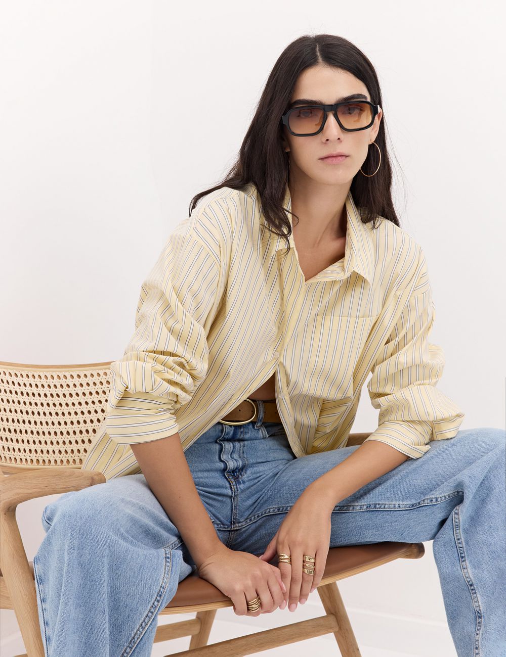 חולצת פופלין אוברסייז