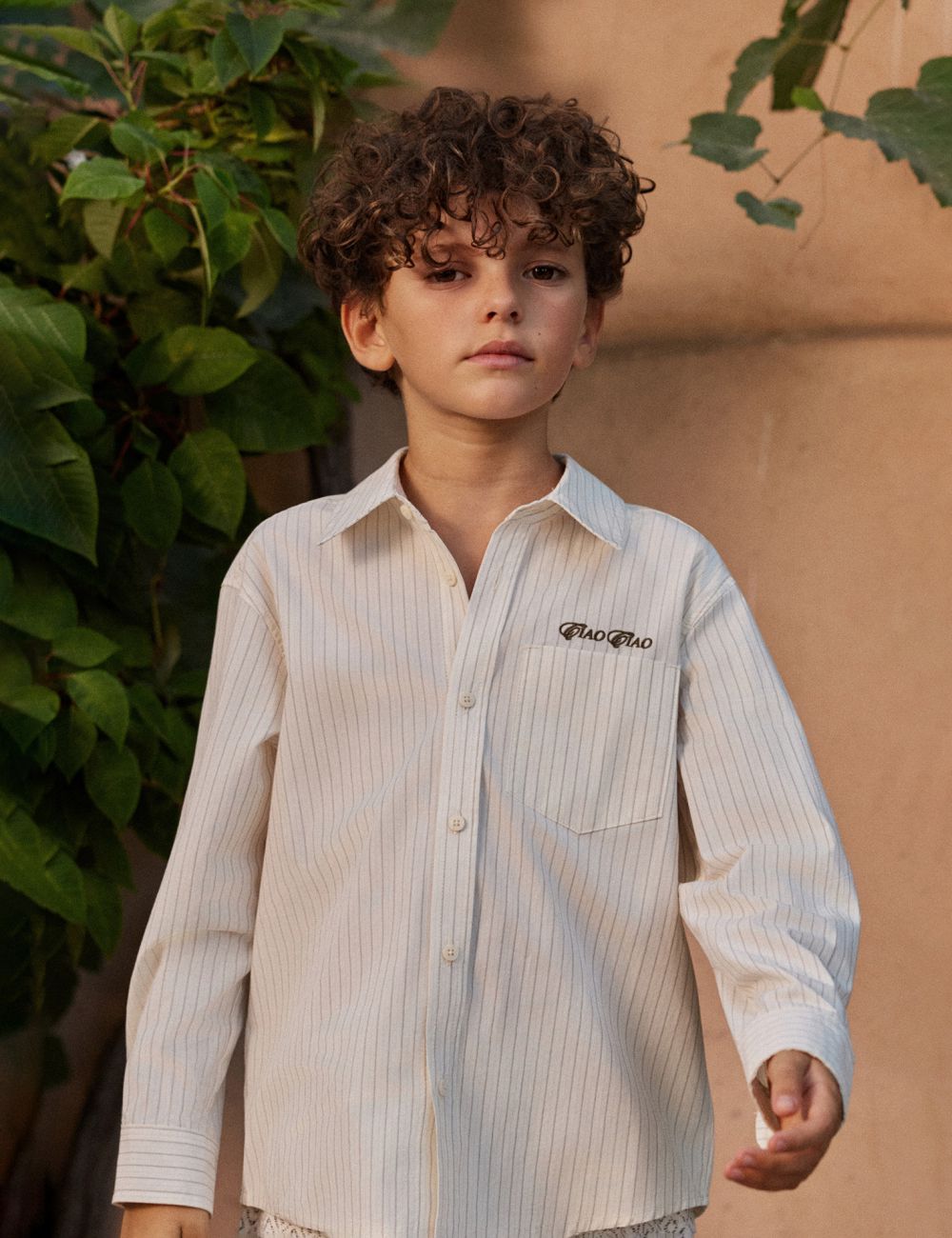 מכופתרת פסים