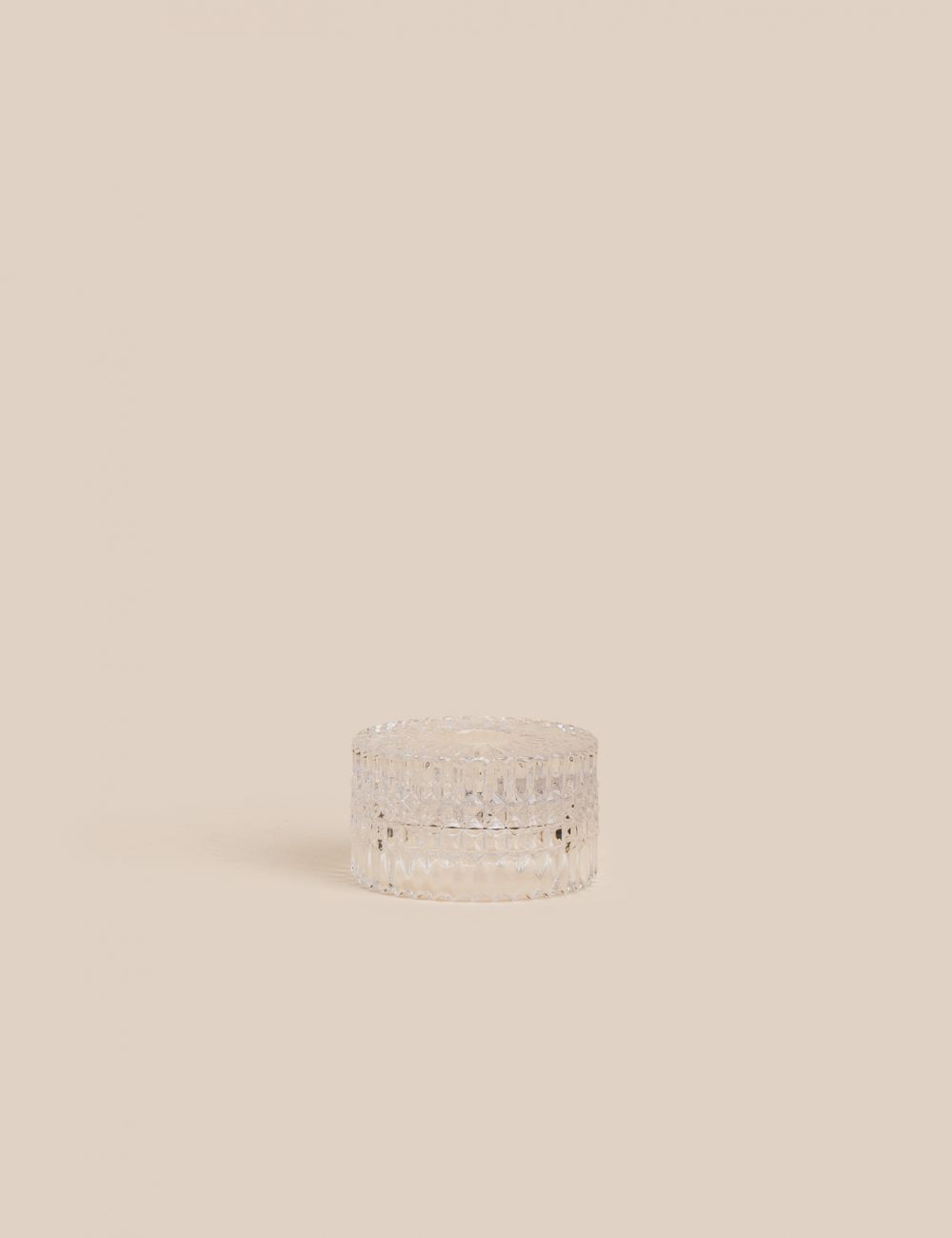 פמוט זכוכית שטוח דו צדדי