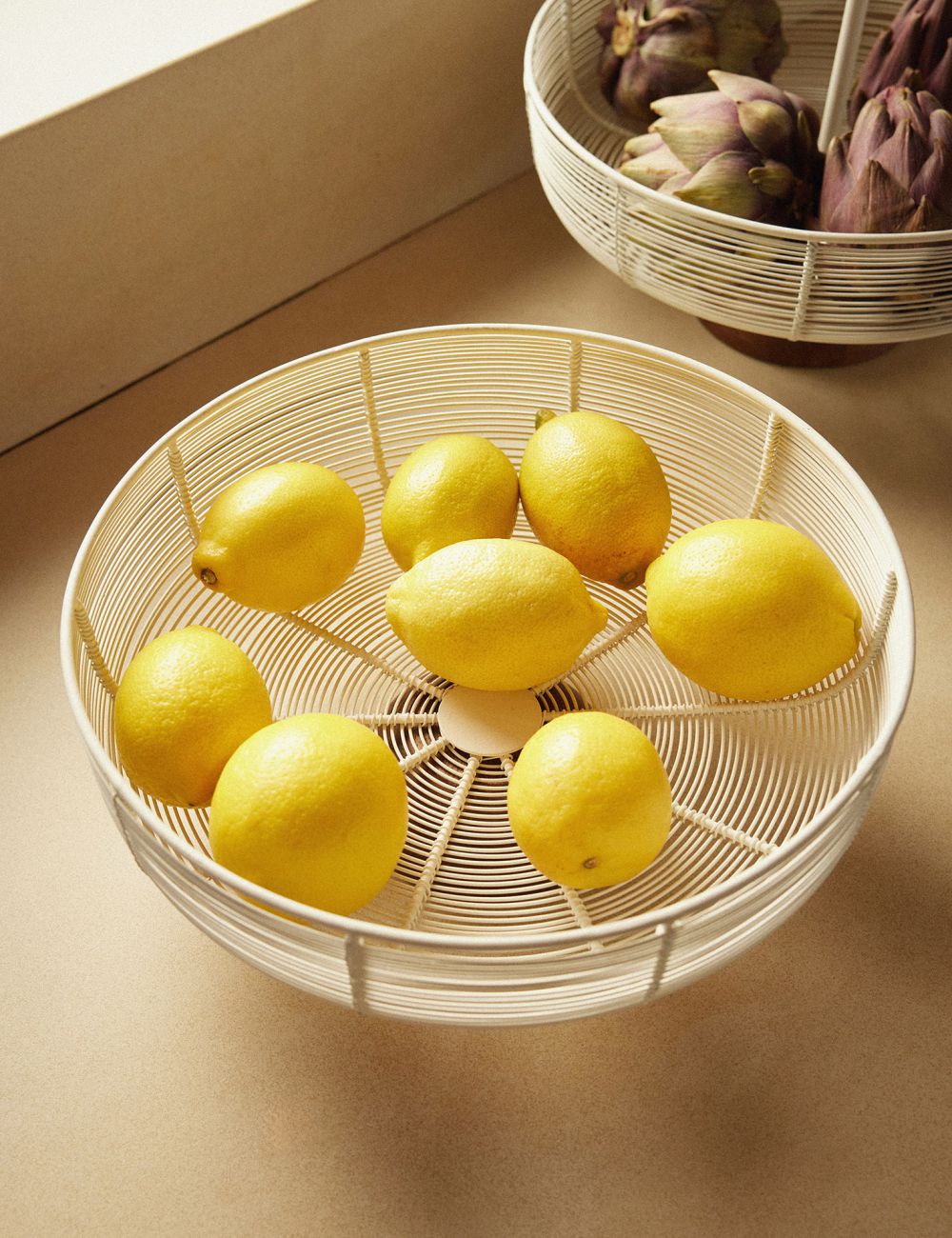 קערת פירות עץ וברזל