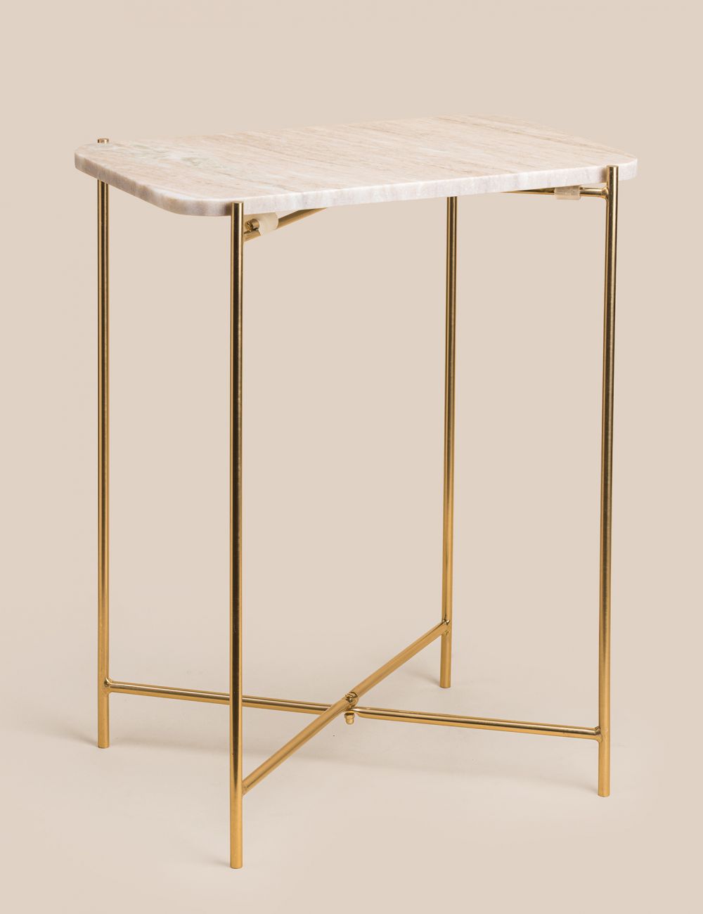 שולחן צד שיש מלבני