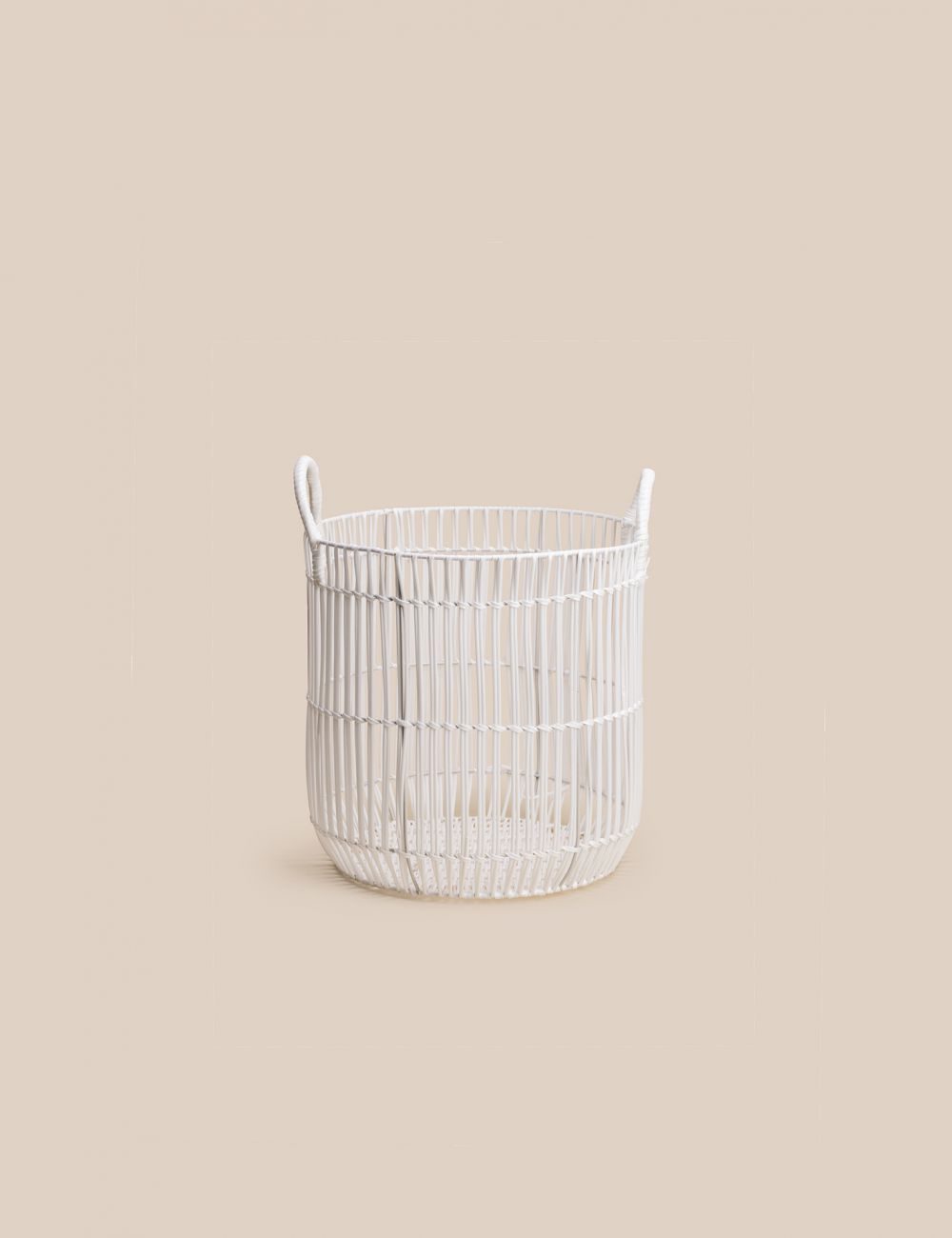 סל פלסטיק לבן 28X22X28CM