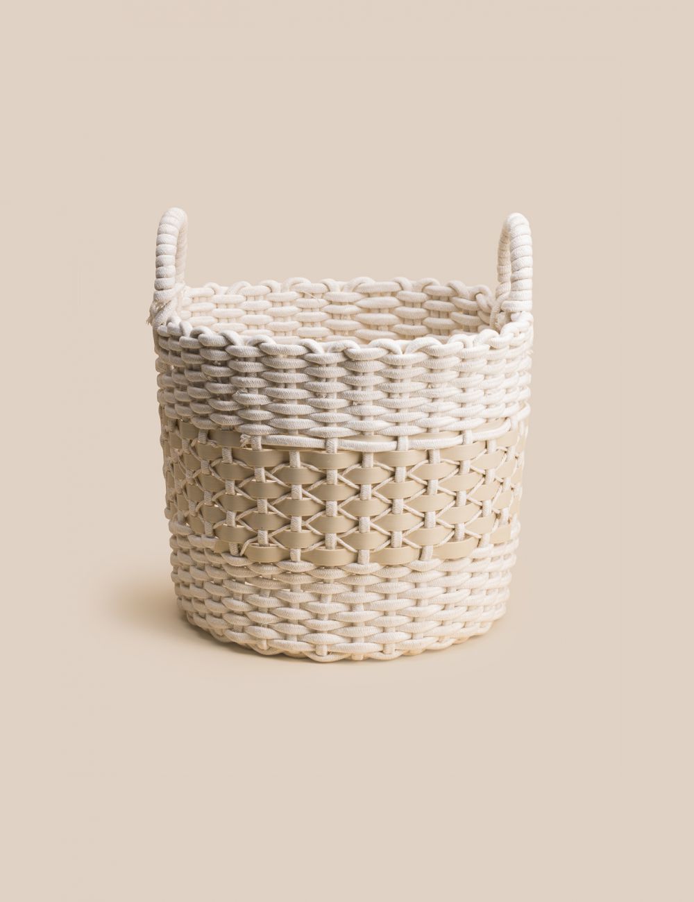 סלסלה אובלית מכותנה  37X37X32CM