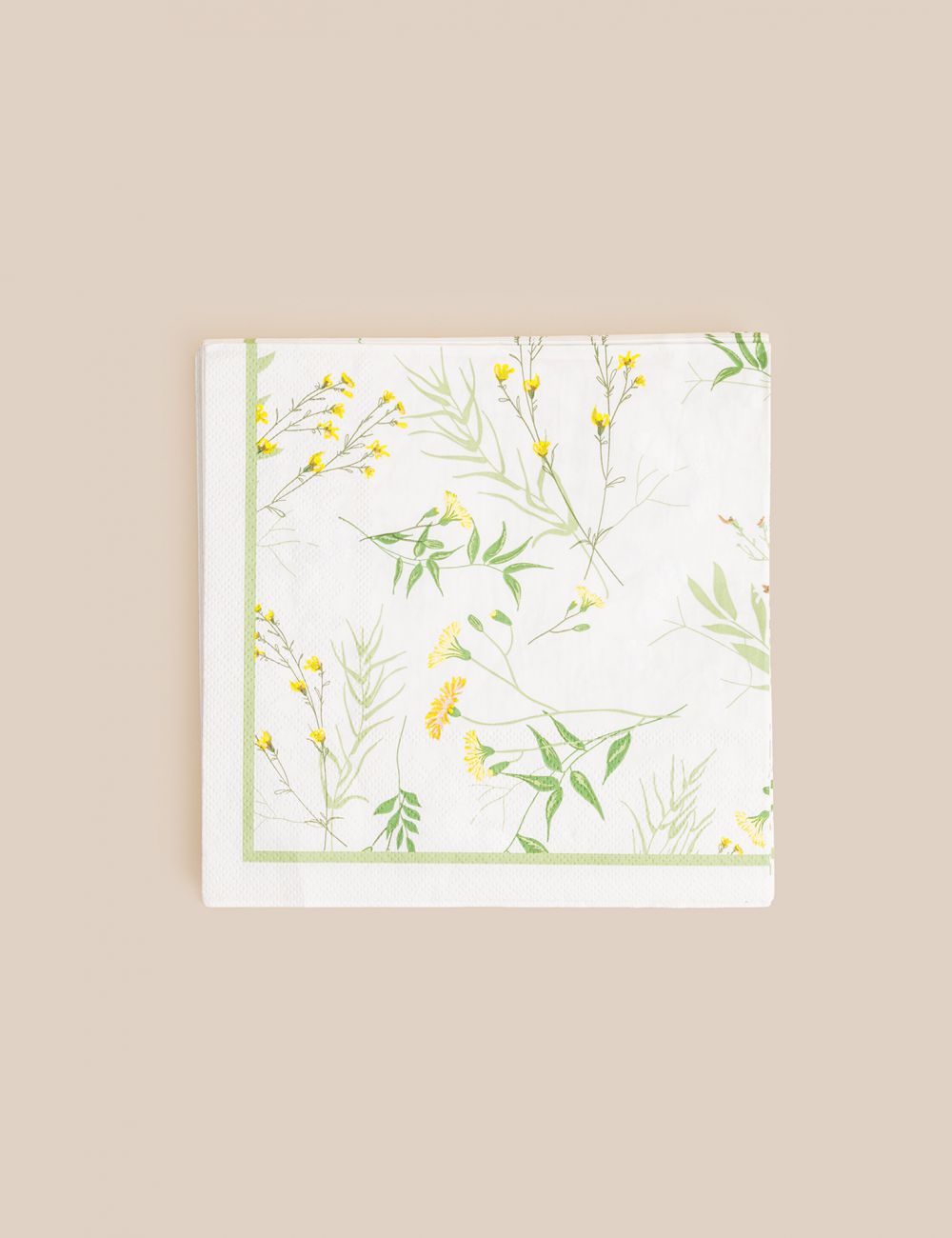 חבילת 20 מפיות פרחוני ירוק