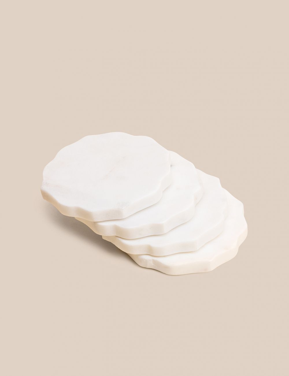 סט 4 תחתיות משיש פרח 10CM