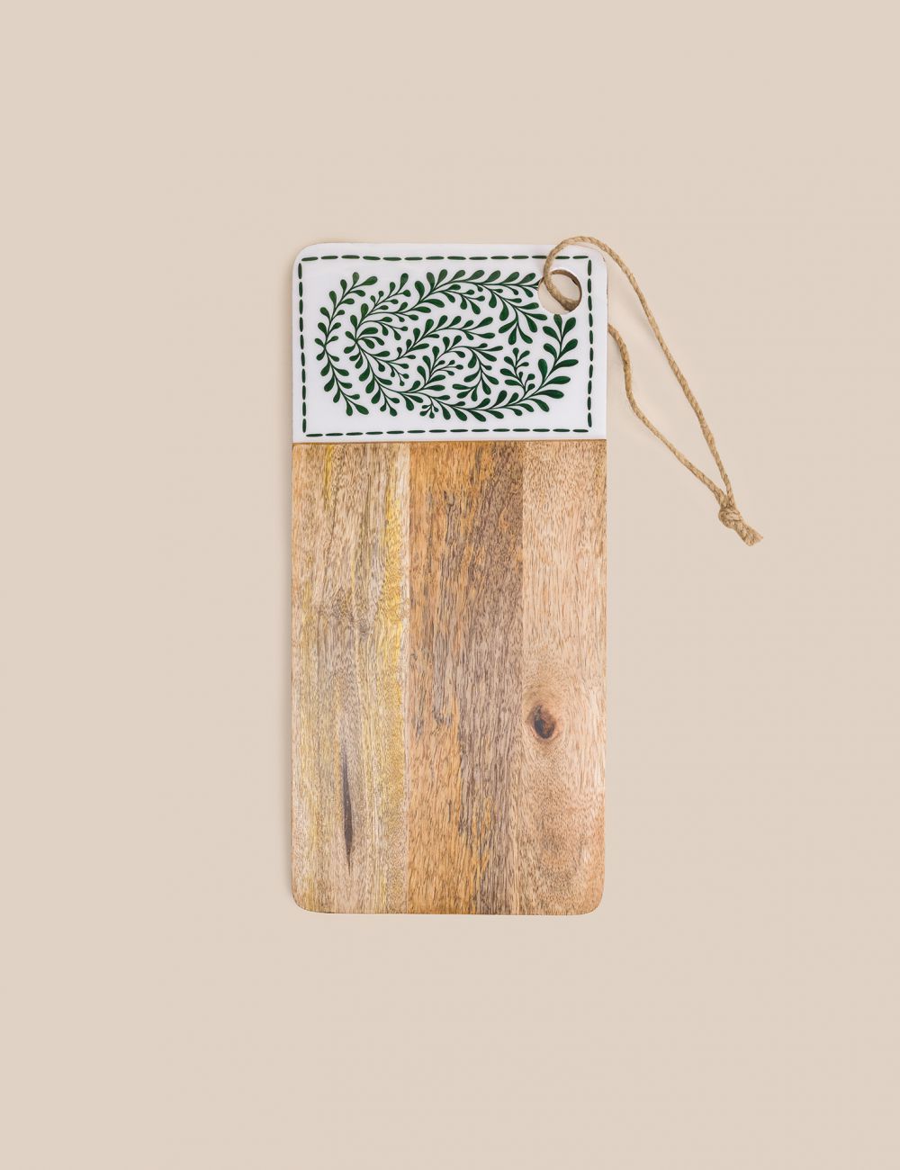 קרש עץ  עלים ירוקים 40X19X2 ס”מ