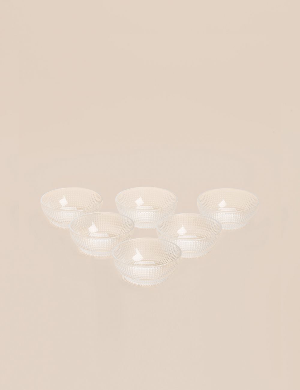 סט 6 קערות זכוכית 12.2CM