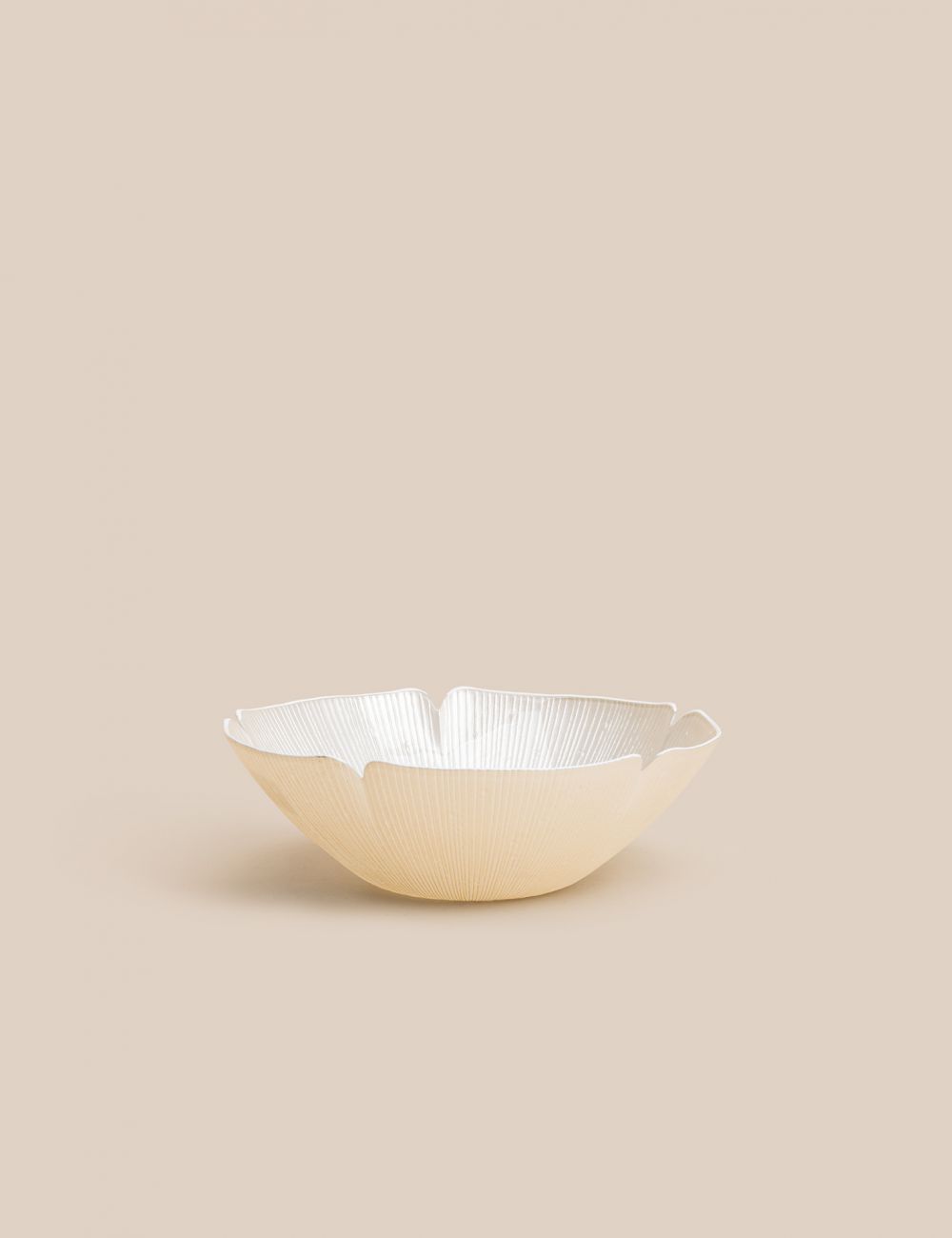 קערת מרכז שולחן זכוכית לוטוס 25CM